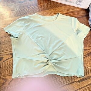 Shein Cinched Crop Performance Tee